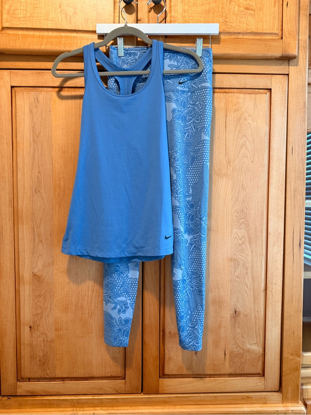 Nike Light Blue Dri-FIT Racerback Tank and Leggings